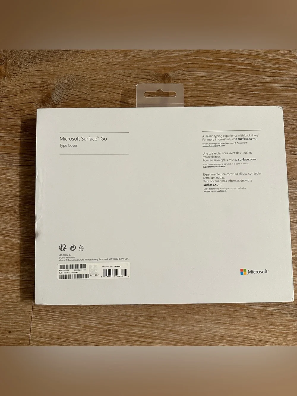 Microsoft Surface Go Type Cover Keyboard Black KCM-00001 NEW Open Box